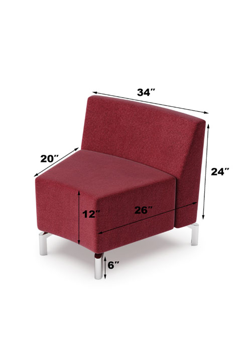 Jefferson Lounge series straight seat measurements